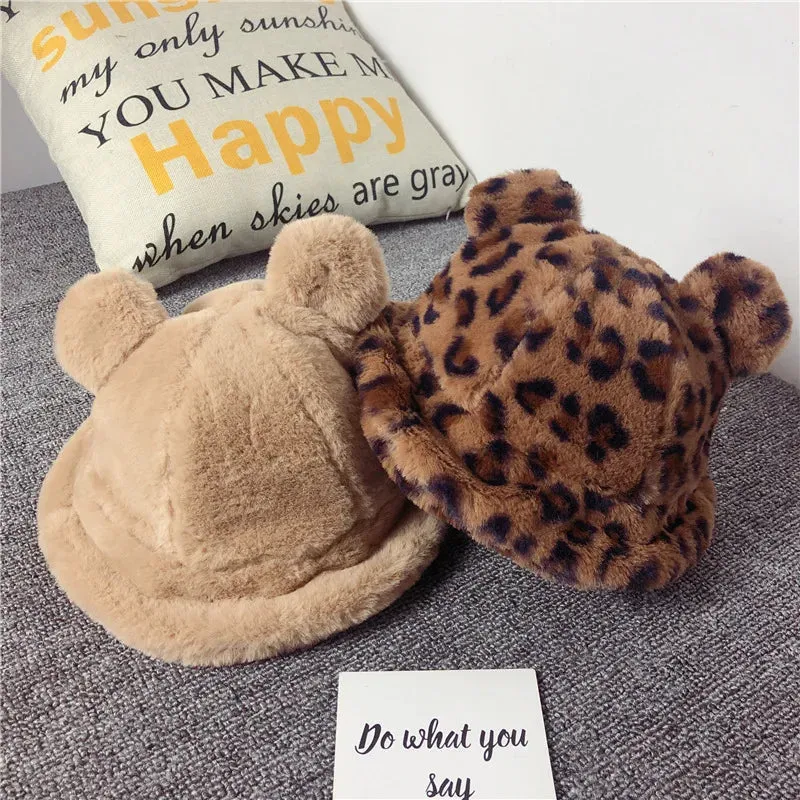 Bear Plush Bucket Hat