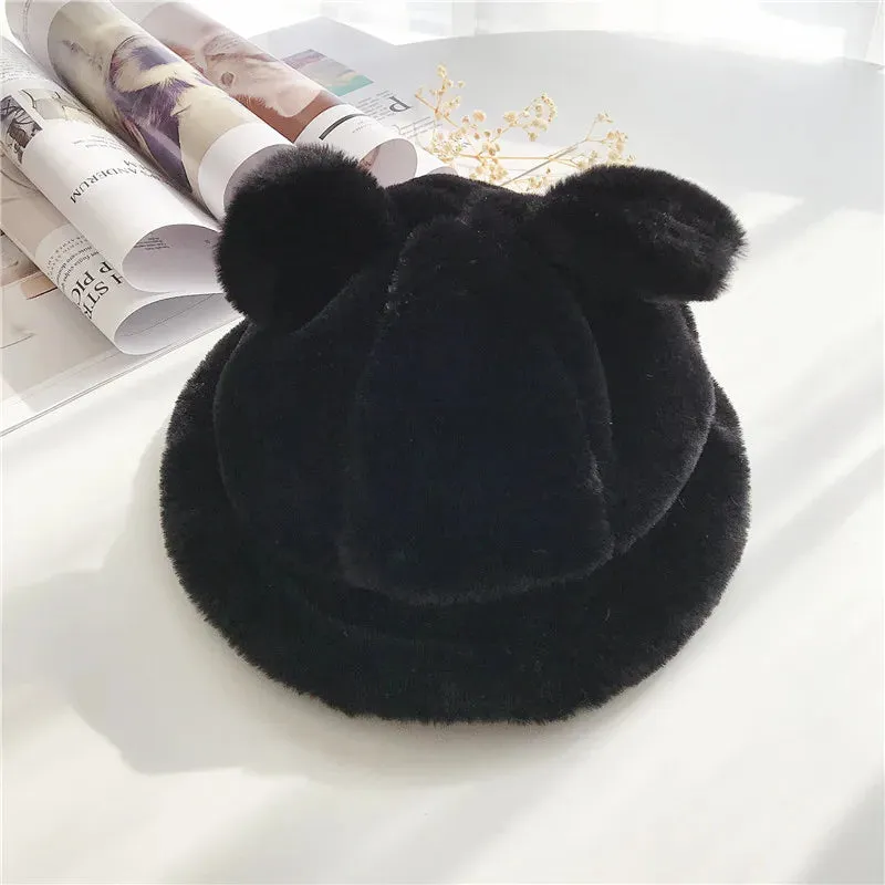 Bear Plush Bucket Hat