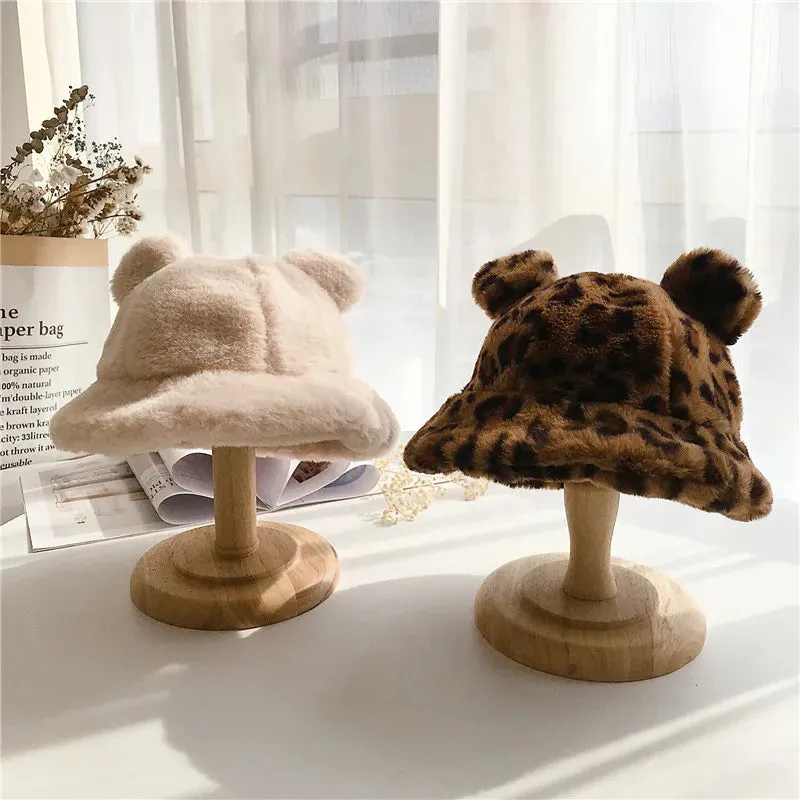 Bear Plush Bucket Hat