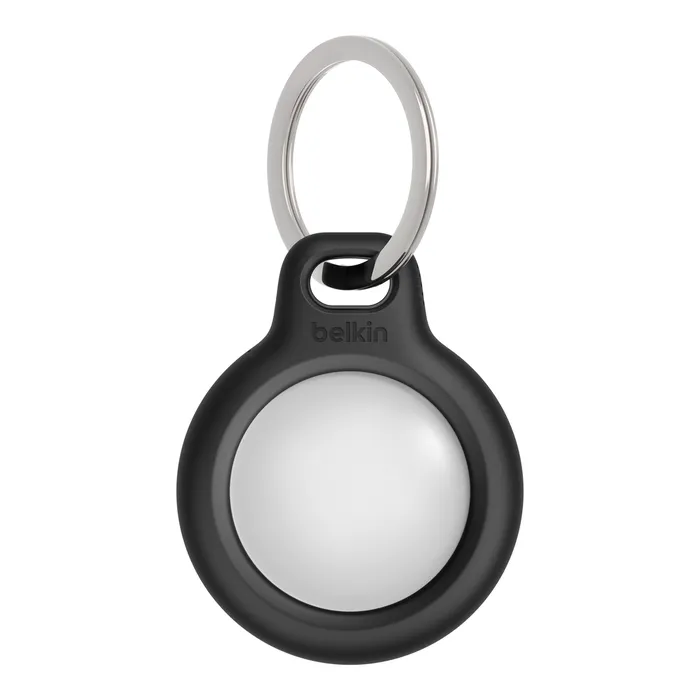 Belkin Secure Silicon Holder with Key Ring for AirTag- Black F8W973BTBLK
