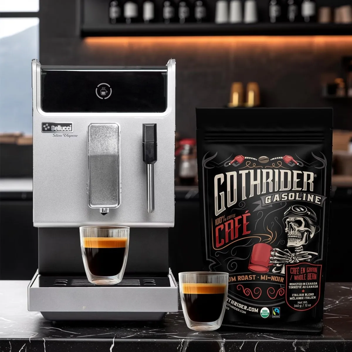 Bellucci Slim Vapore Gasoline Coffee Kit