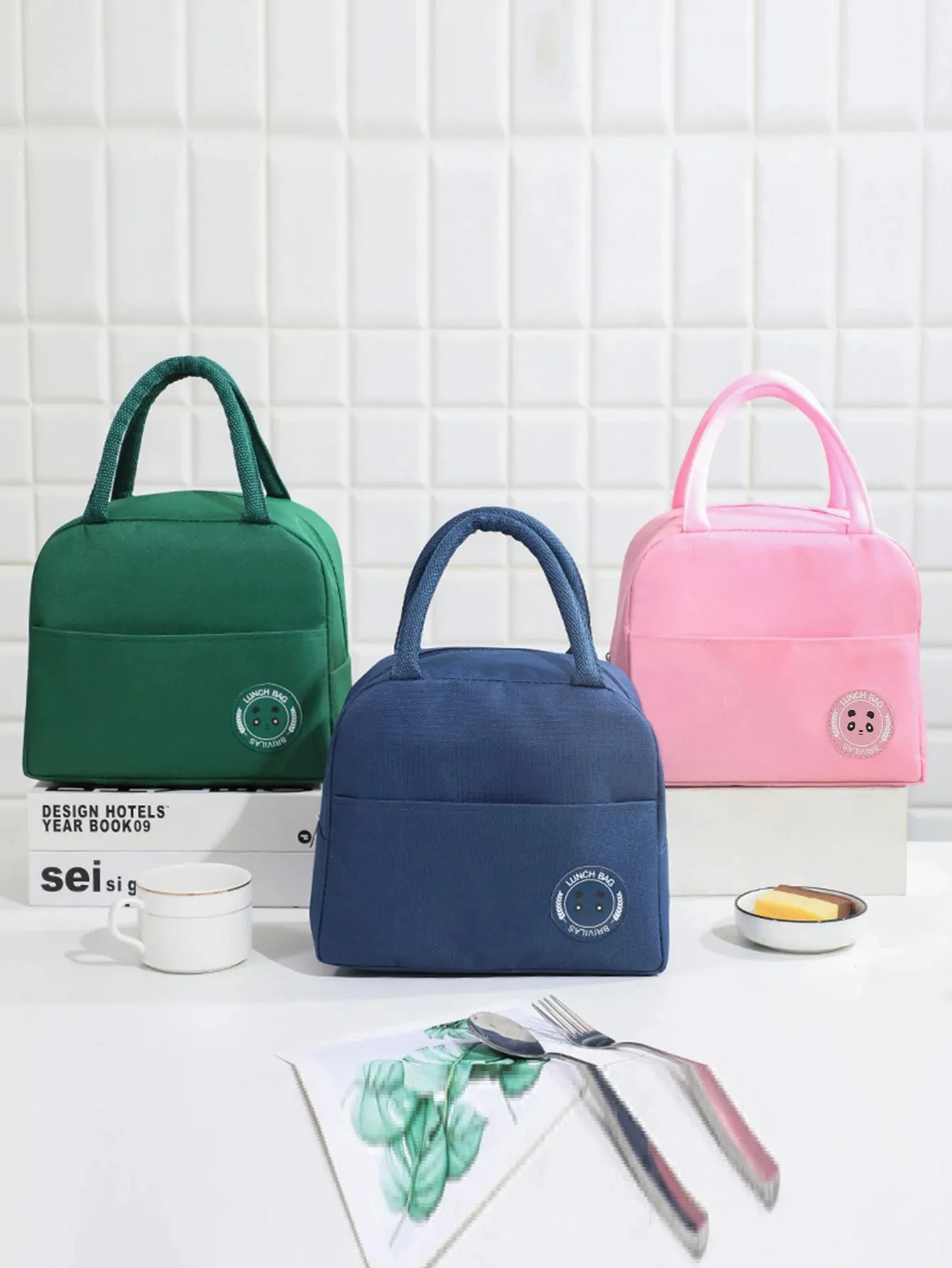 Bento Bag Bear Label 600D Oxford Cloth