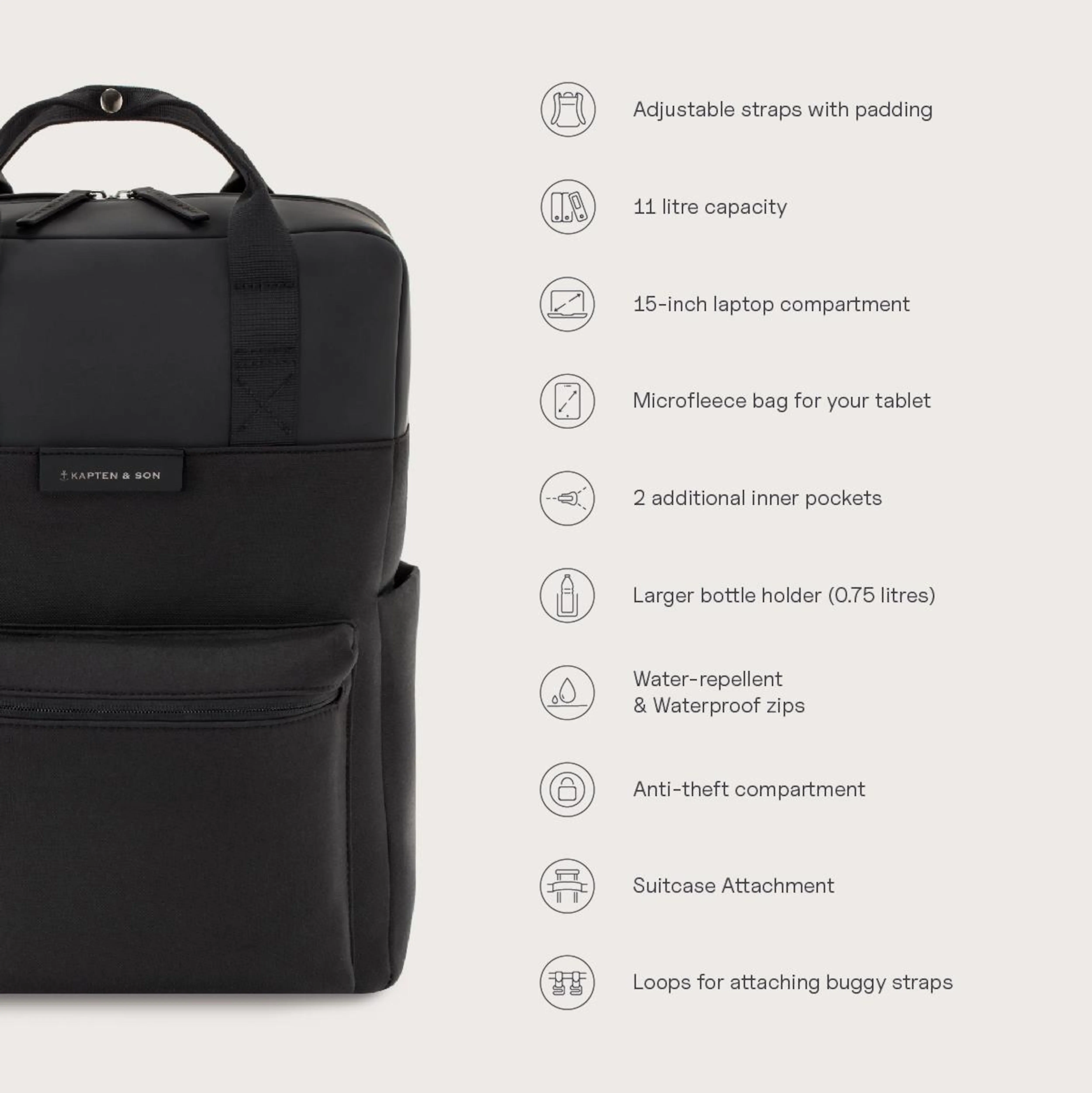 Bergen PRO Diaper Backpack Sandstone