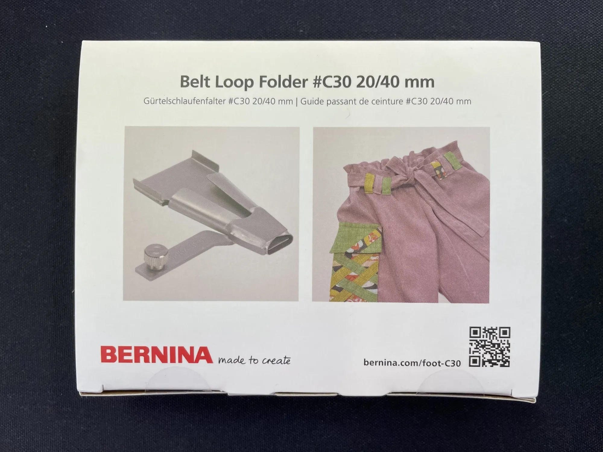 Bernina Belt Loop Folder #C30 - 20/40mm