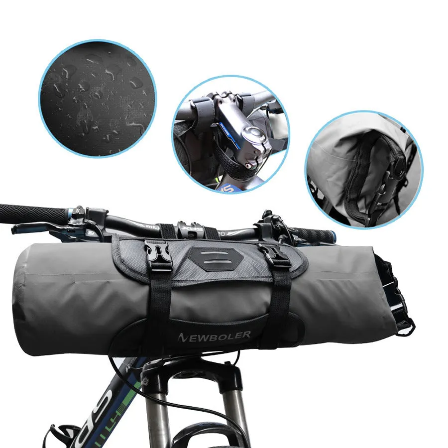 Bicycle Front Tube Bag Waterproof Bike Handlebar Basket Pack Cycling Front Frame Pannier Bicycle Accessories|大容量フロントバック 3-7L 伸縮 防水 ナイロン&TPU