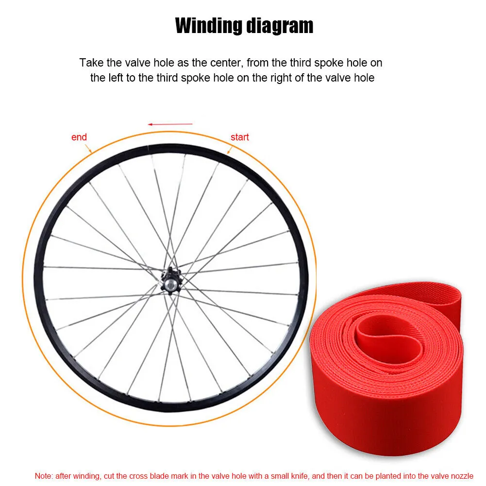 Bike Bicycle Tire Liner MTB Road Bike Inner Tube Tyre Pad - 26" x 20mm, 2 pcs