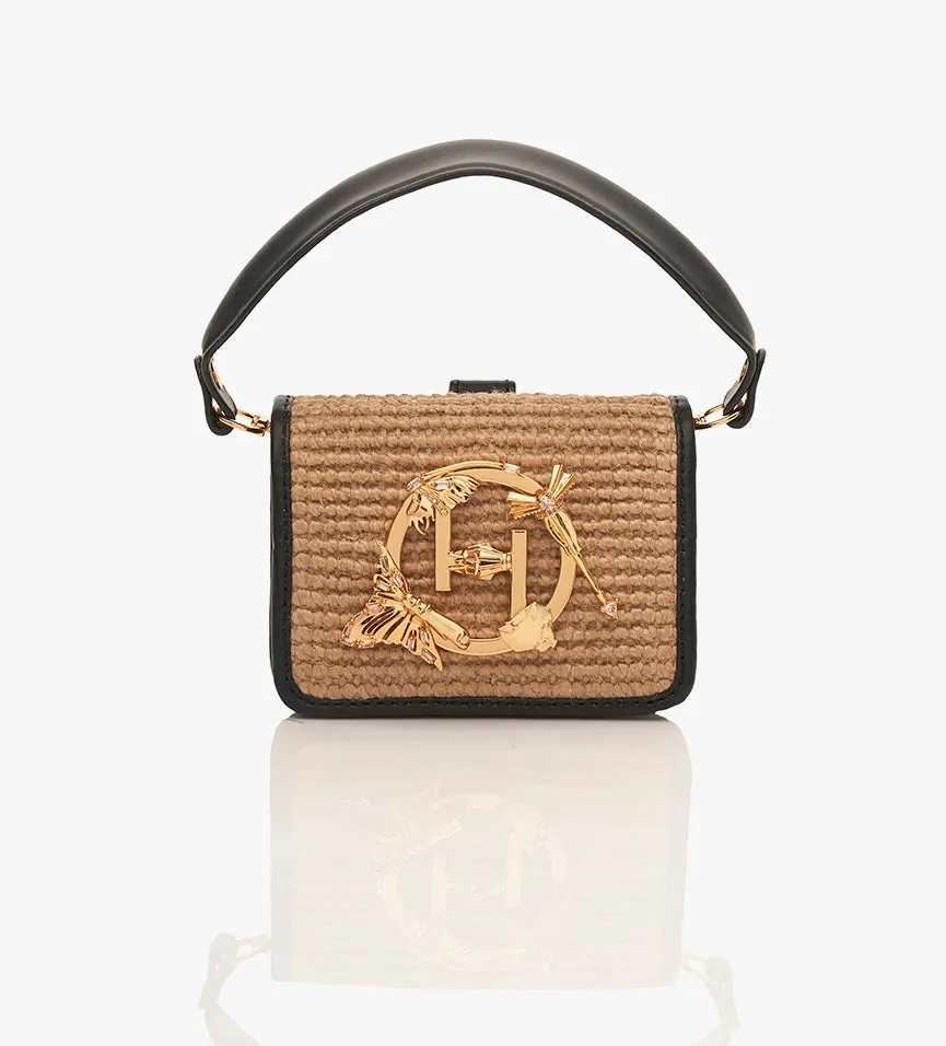 Black jute furbie nano bag