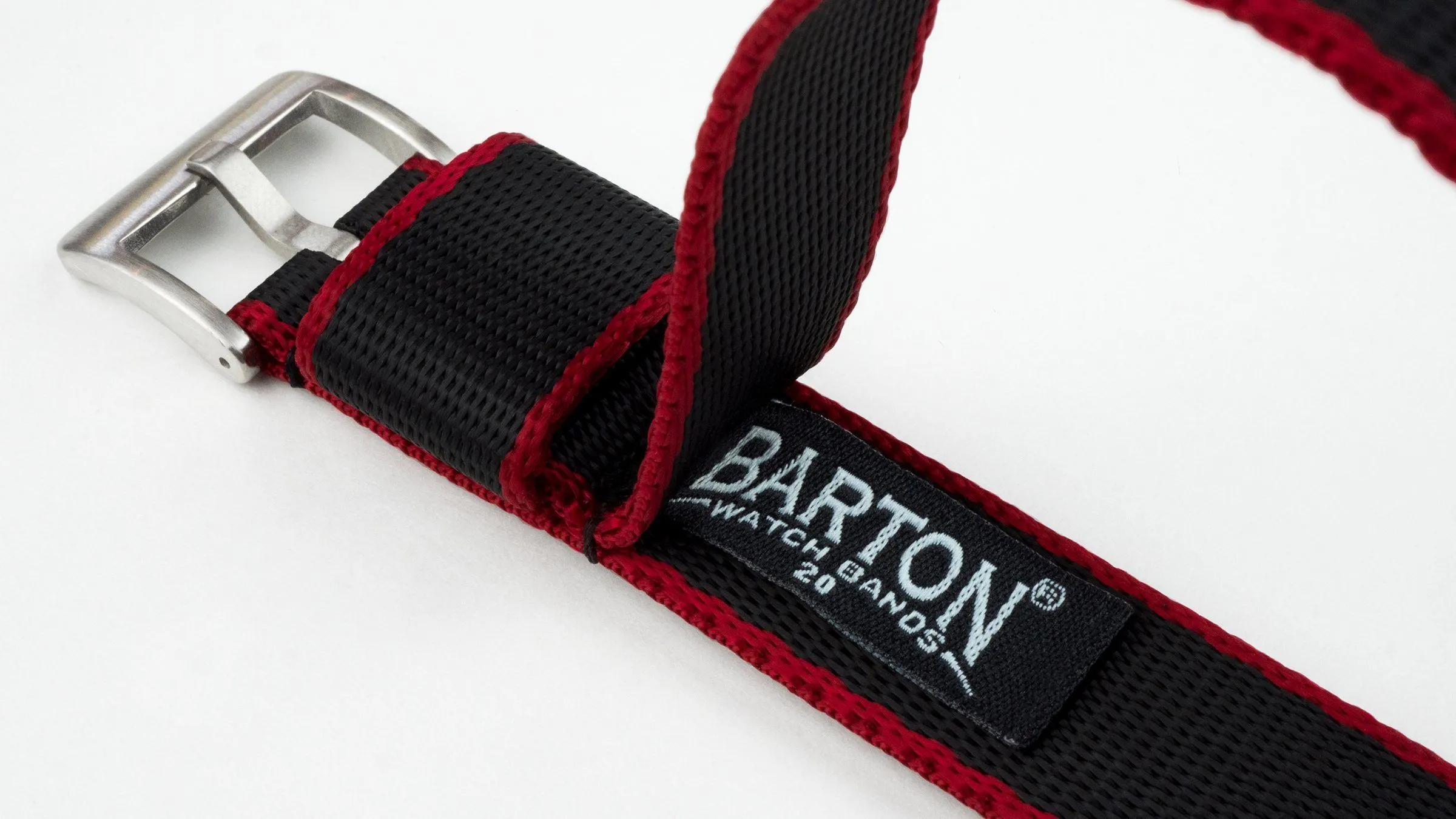 Black Red Nylon NATO® style Watch Band