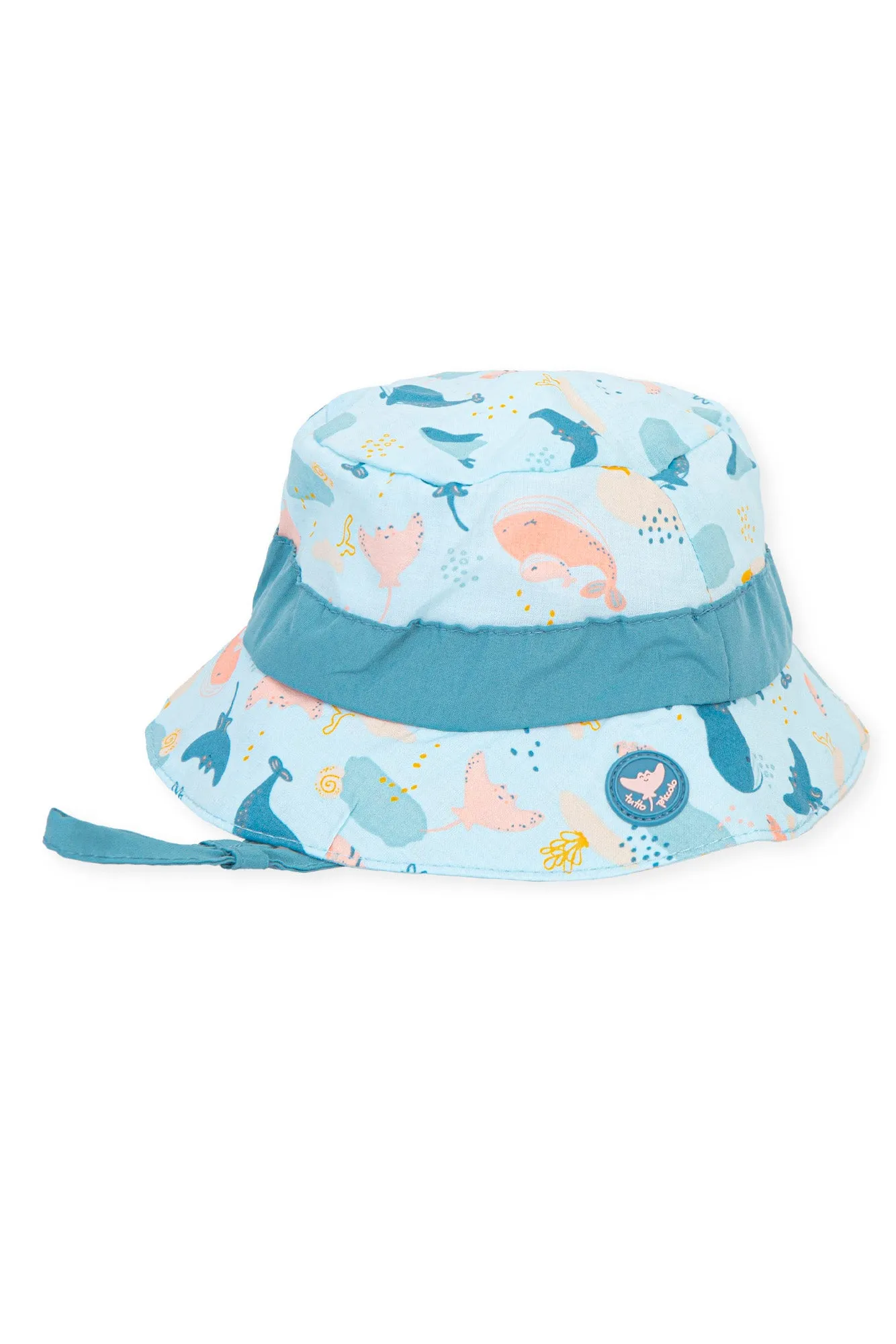 Blue Whale Print Sun Hat