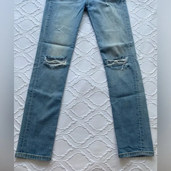 Boyish - The Zachary High Rise Skinny Jeans in Blue Angel - Size 25