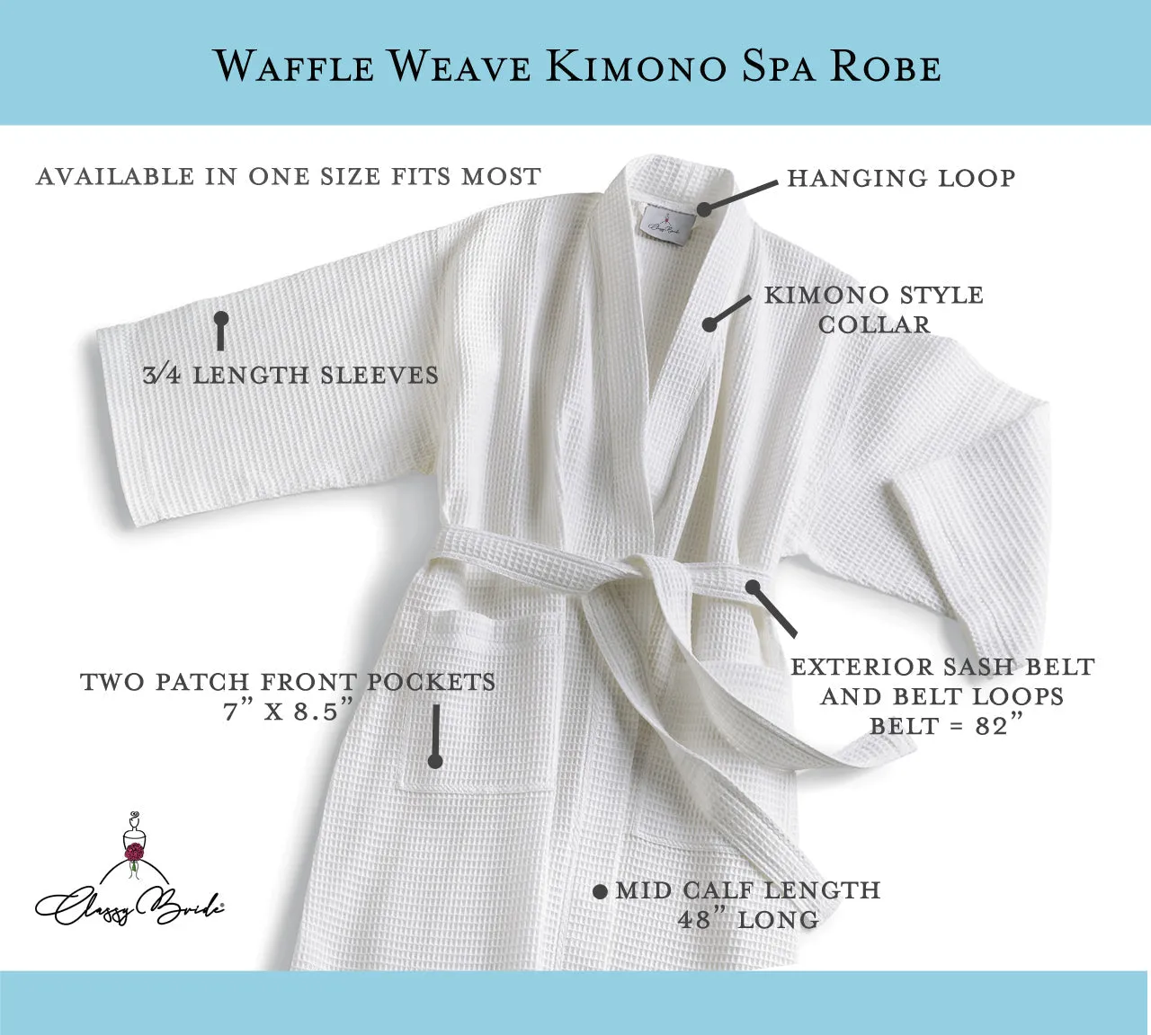 Bride and Groom Waffle Weave Spa Robe Set