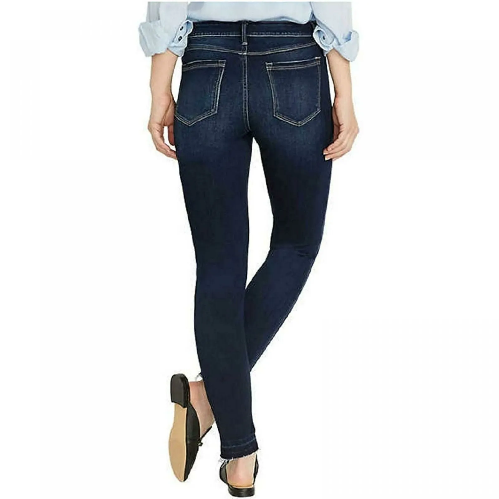 Buffalo Jess Rip And Repair Mid Rise Skinny Jeans
