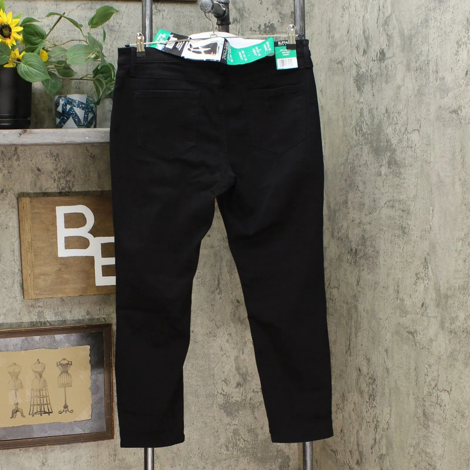 Buffalo Jess Rip And Repair Mid Rise Skinny Jeans