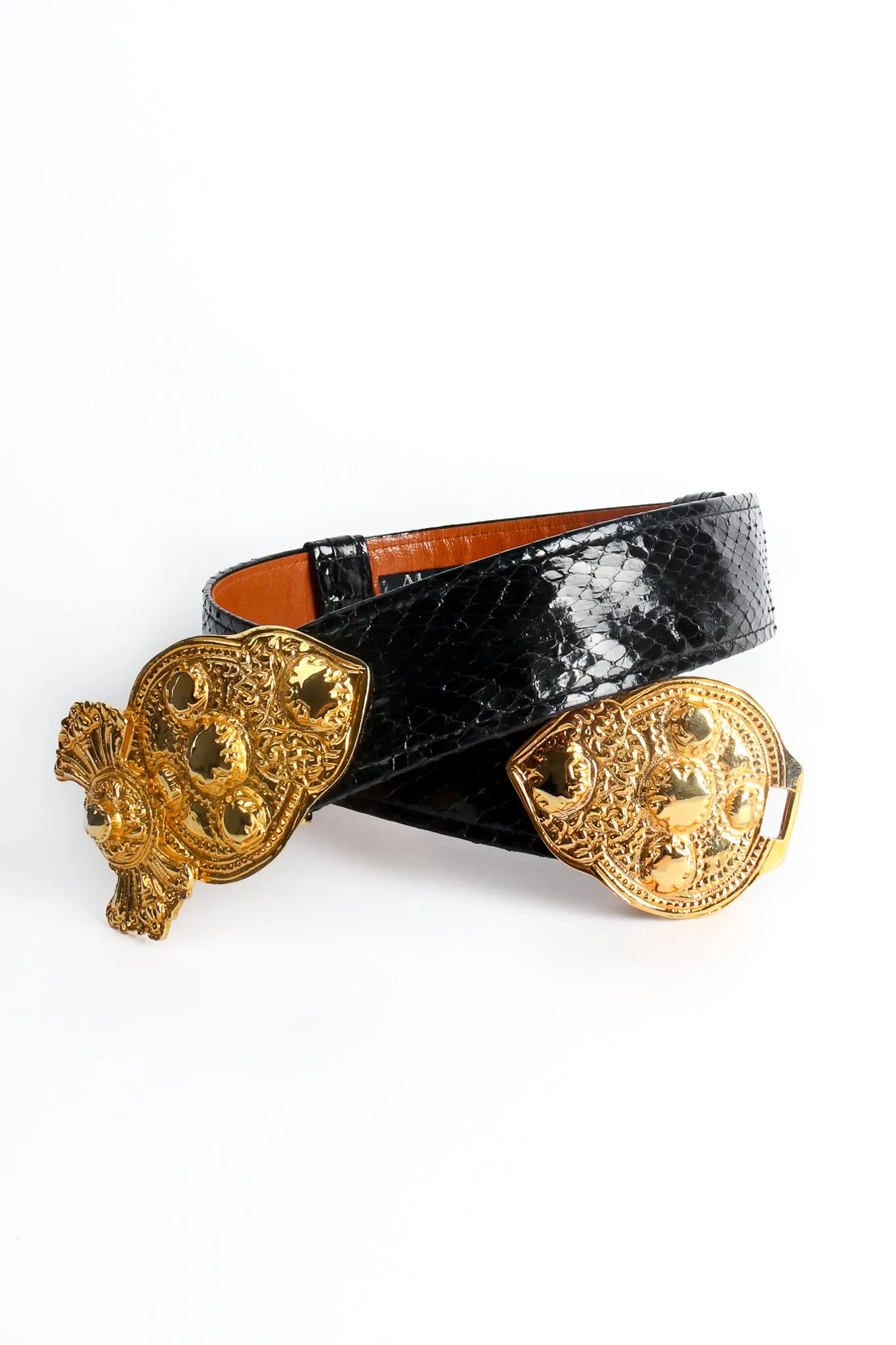Byzantine Buckle Snakeskin Belt