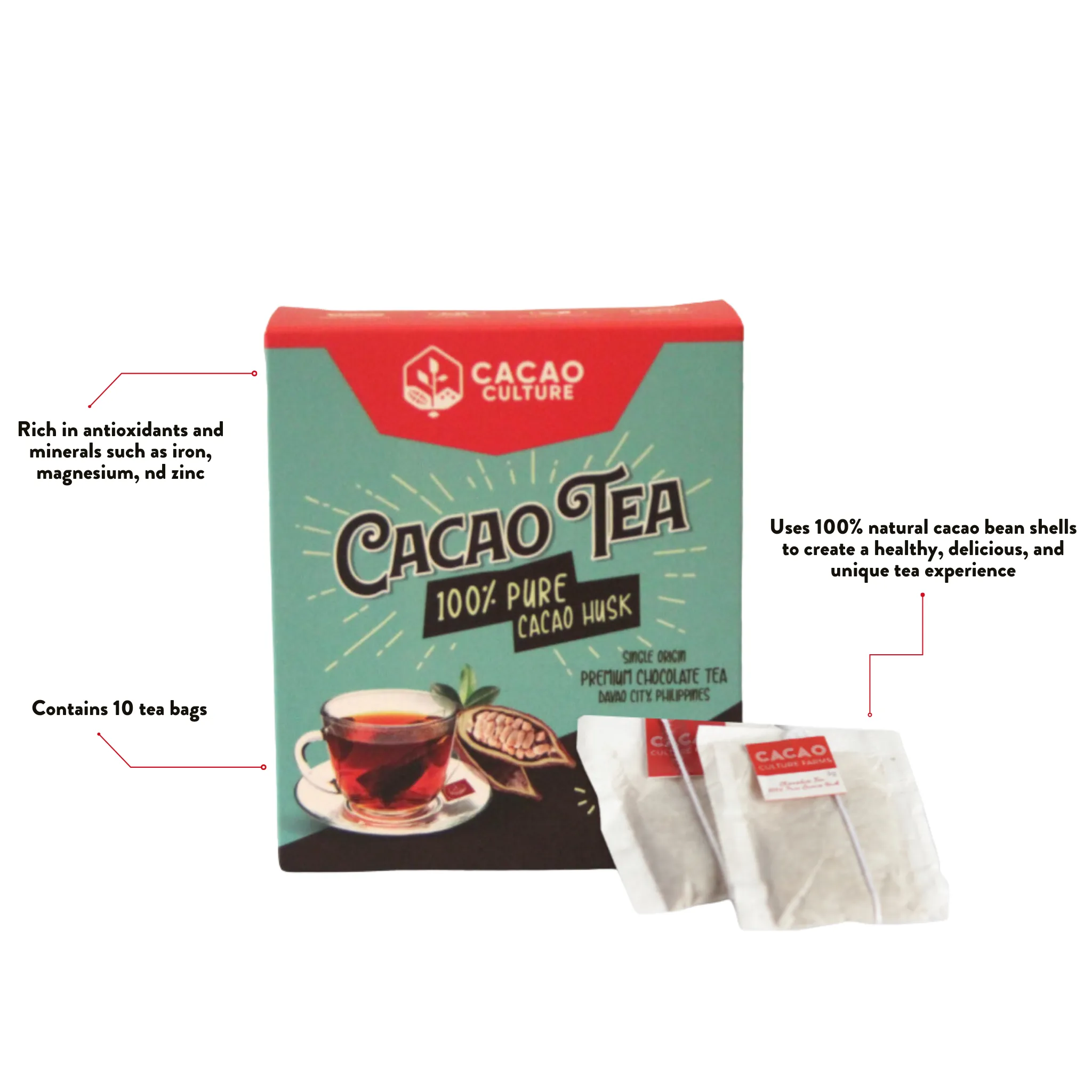 Cacao Culture Cacao Tea 100% Cacao Husk