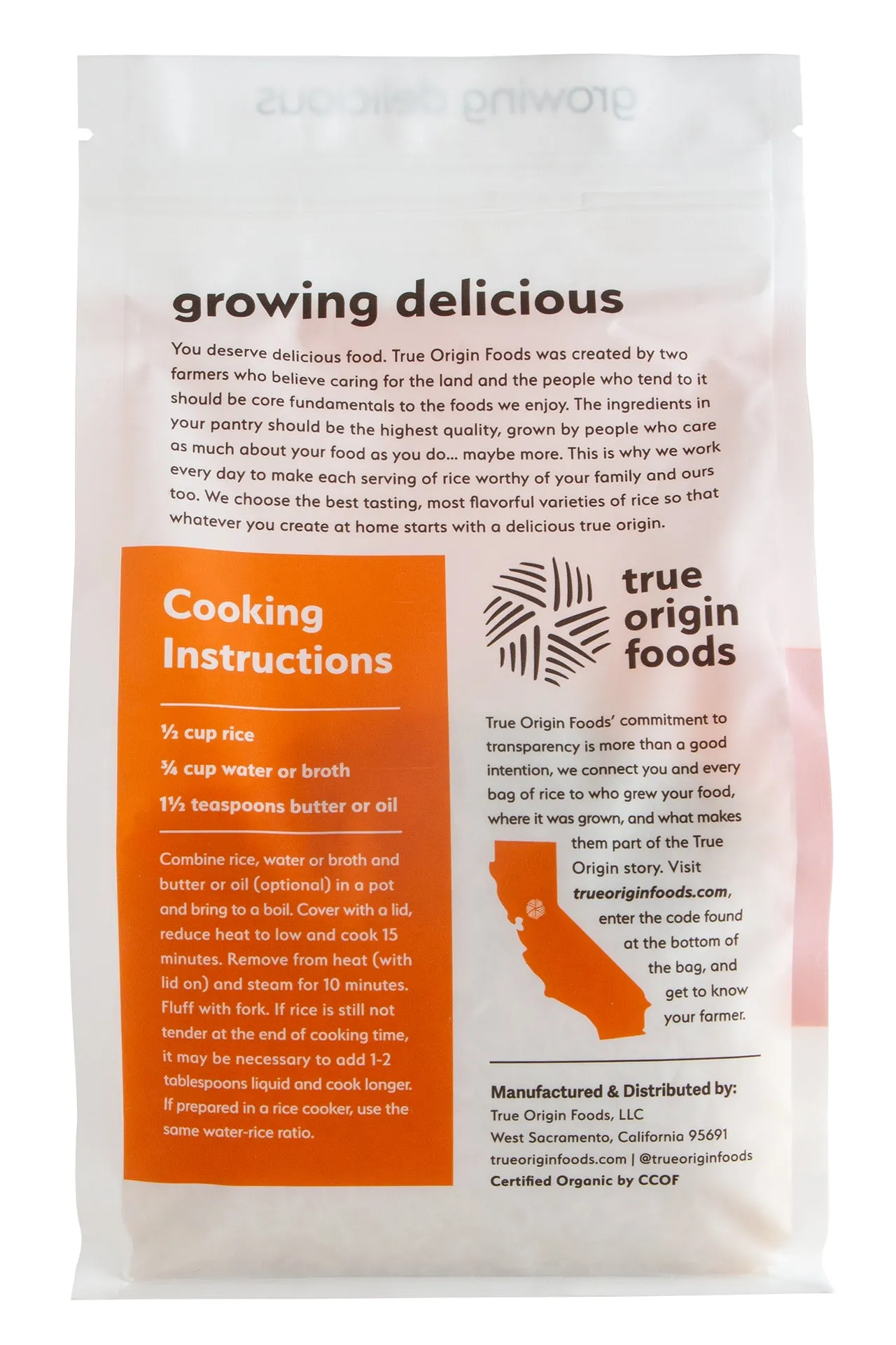 California White Basmati Rice - 6 pack of 2 lb. bags