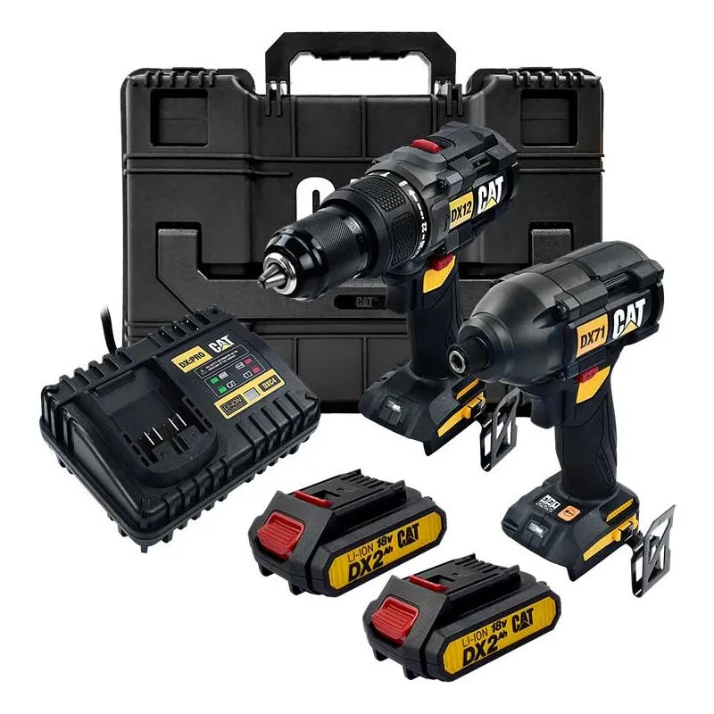 CAT DX12K 18V Combi Drill & Impact Driver Kit