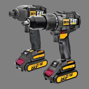 CAT DX12K 18V Combi Drill & Impact Driver Kit