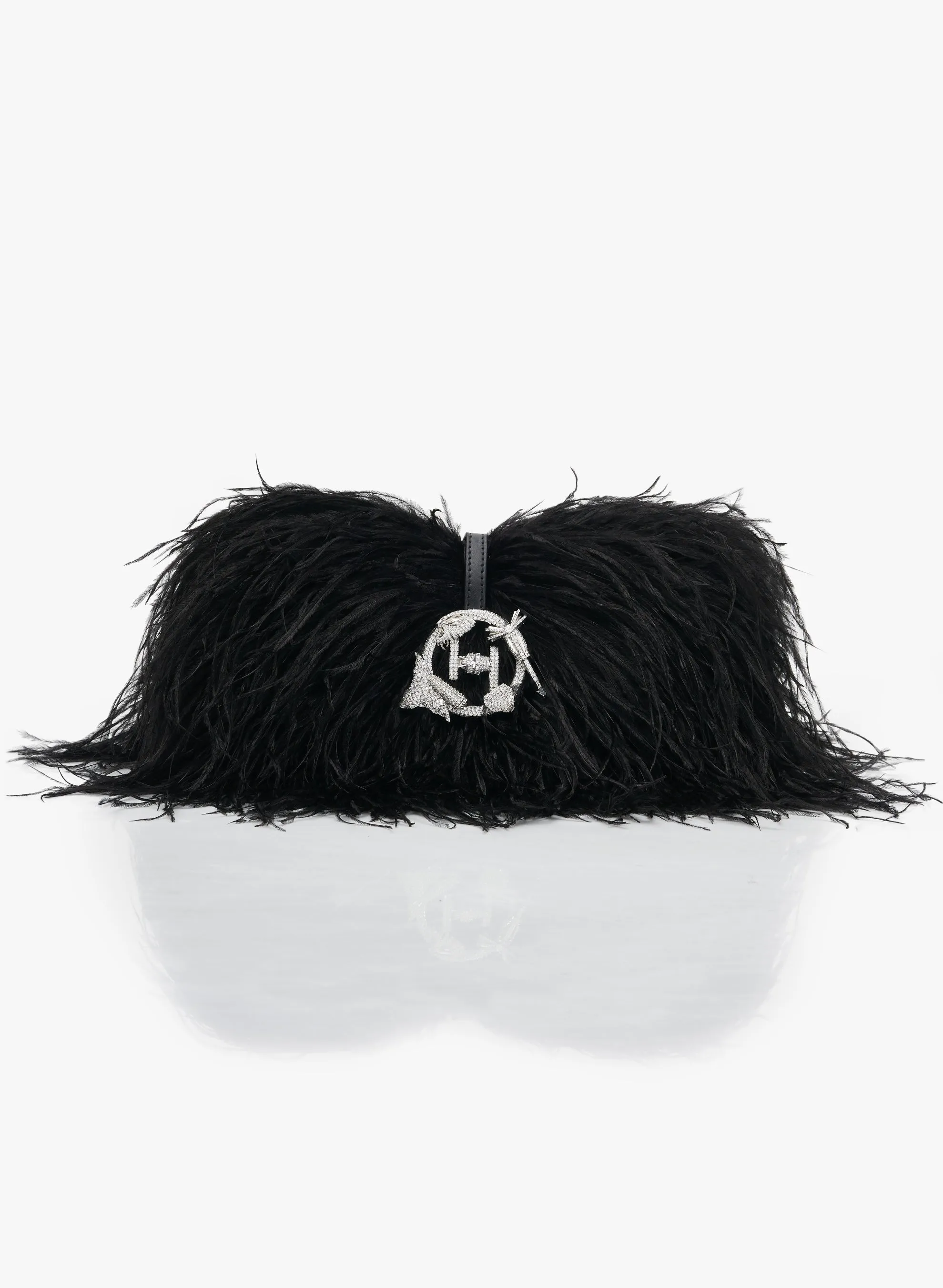 Caviar black scarlet midi bag