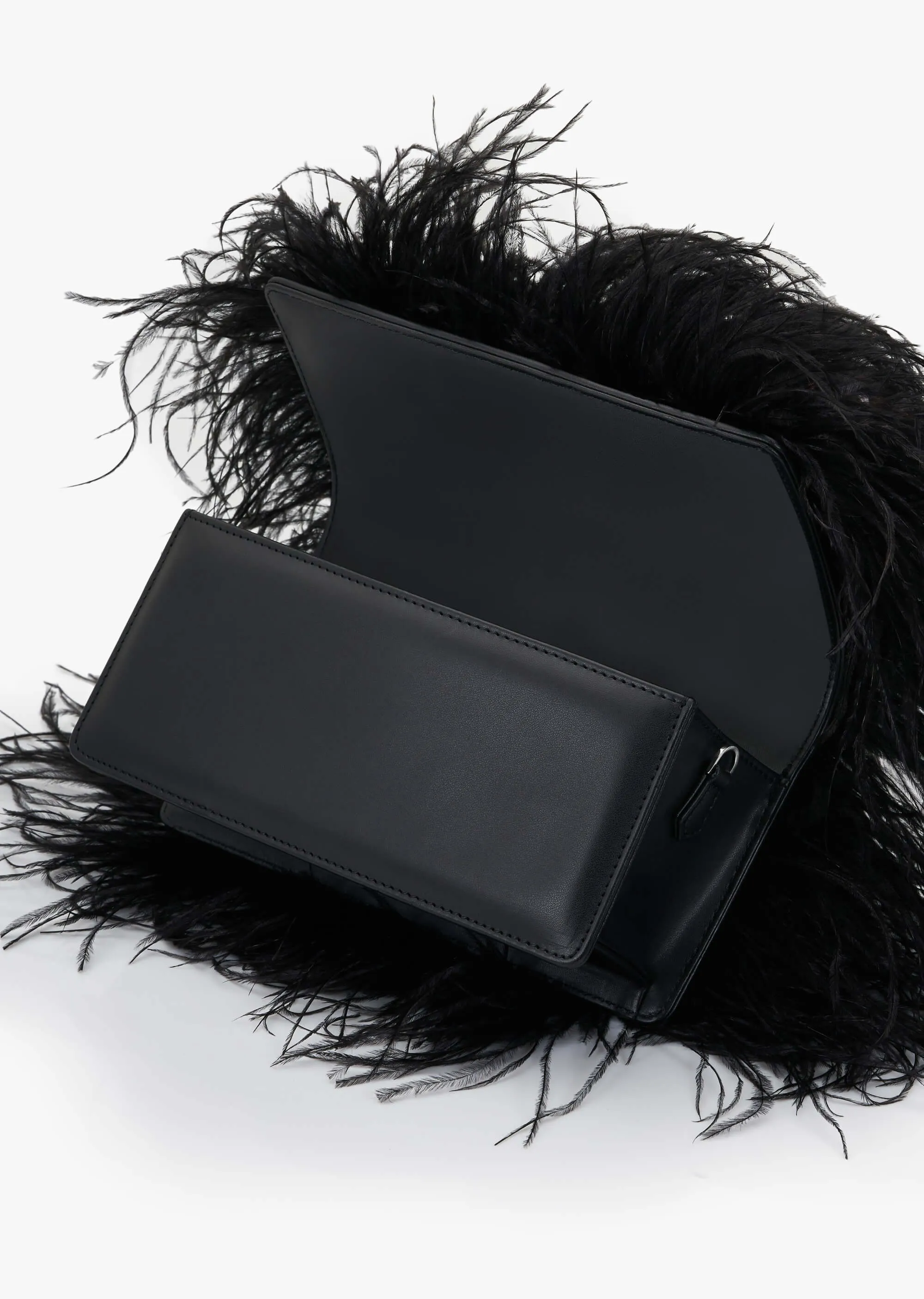 Caviar black scarlet midi bag