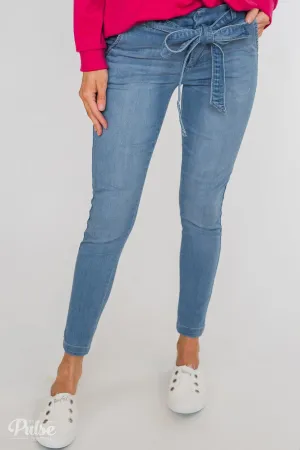 Celebrity Pink Belt Jeans- Kingston Wash