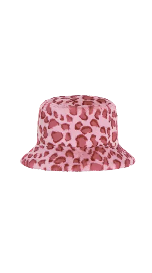 CHEETAH FUR BUCKET PINK