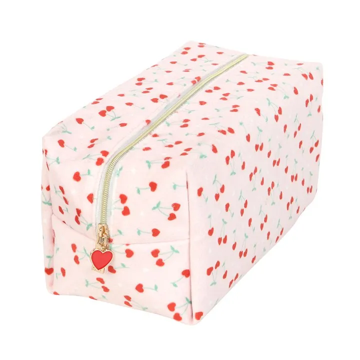 Cherry Hearts Toilerty/Make-Up Bag