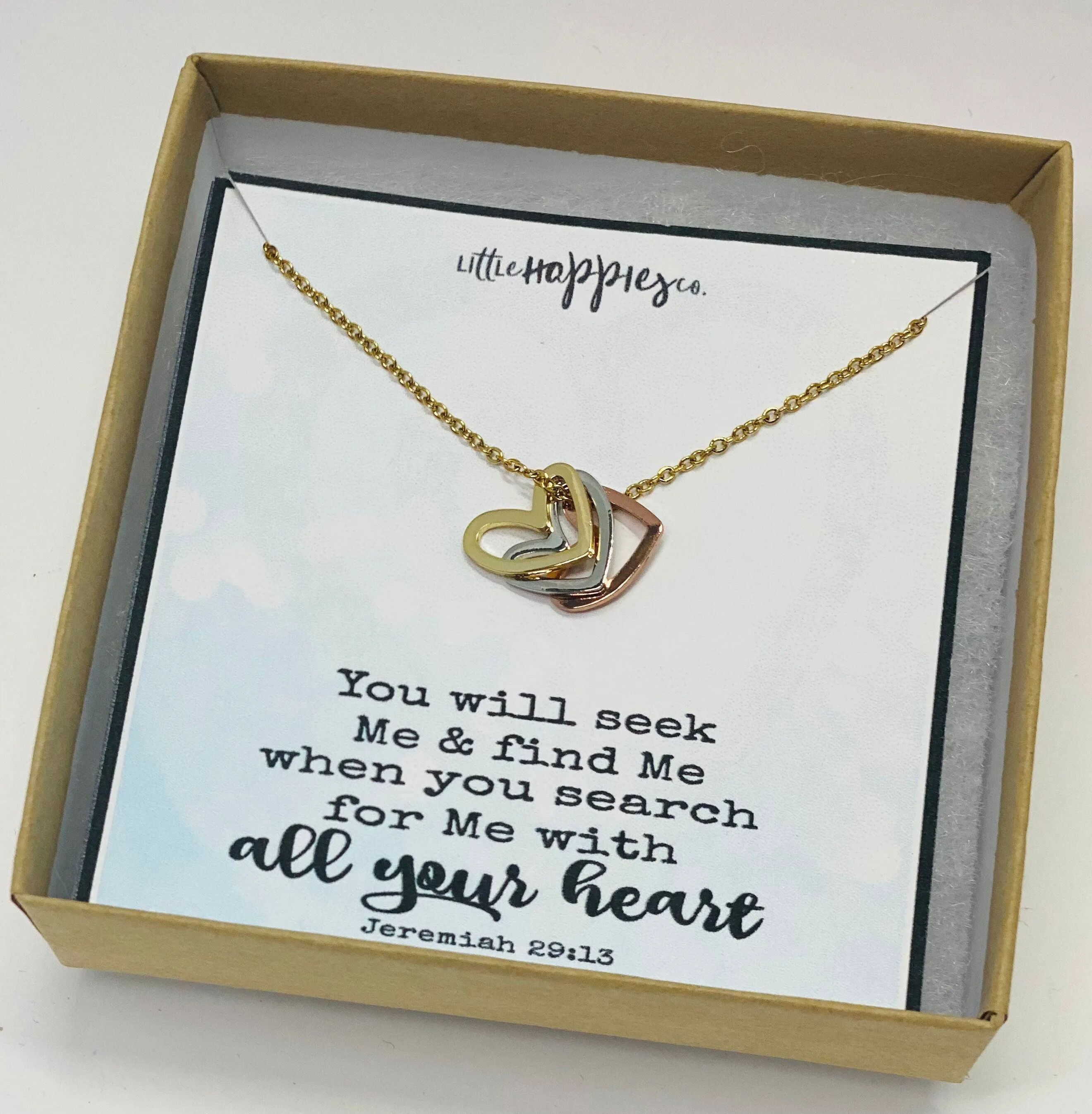 Christian Jewelry, Confirmation gift, Seek you with all your heart, Christian gift, Christian jewelry, Christmas gift