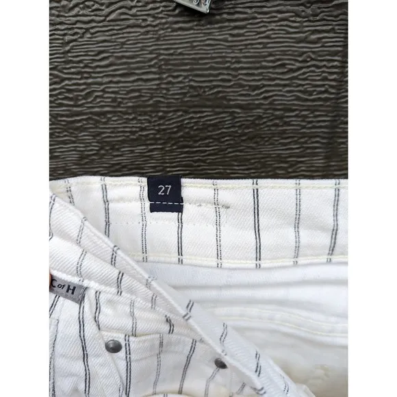 Citizens of Humanity Anthro Rocket Crop Striped High Rise Skinny Jeans