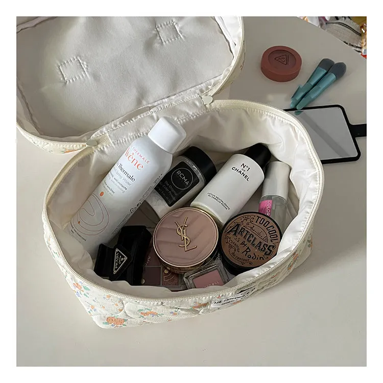 Classic Apricot blossom Oil Painting Floral Dumbo Cosmetic Organizer, Large Capacity Makeup Bag