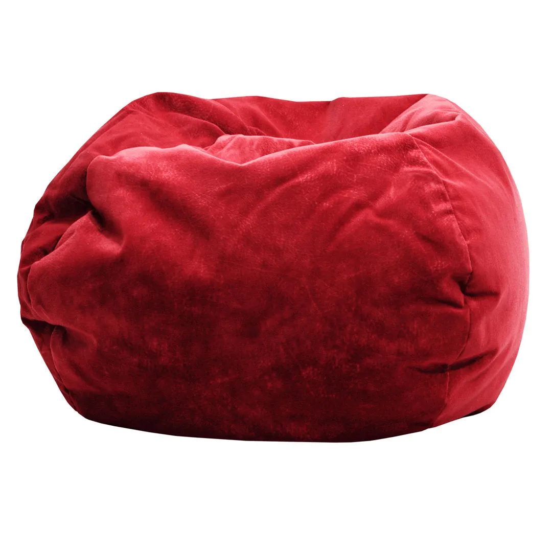 Classic Bean Bag Trule Size: Small Body Fabric: Flame Red Microfiber Suede