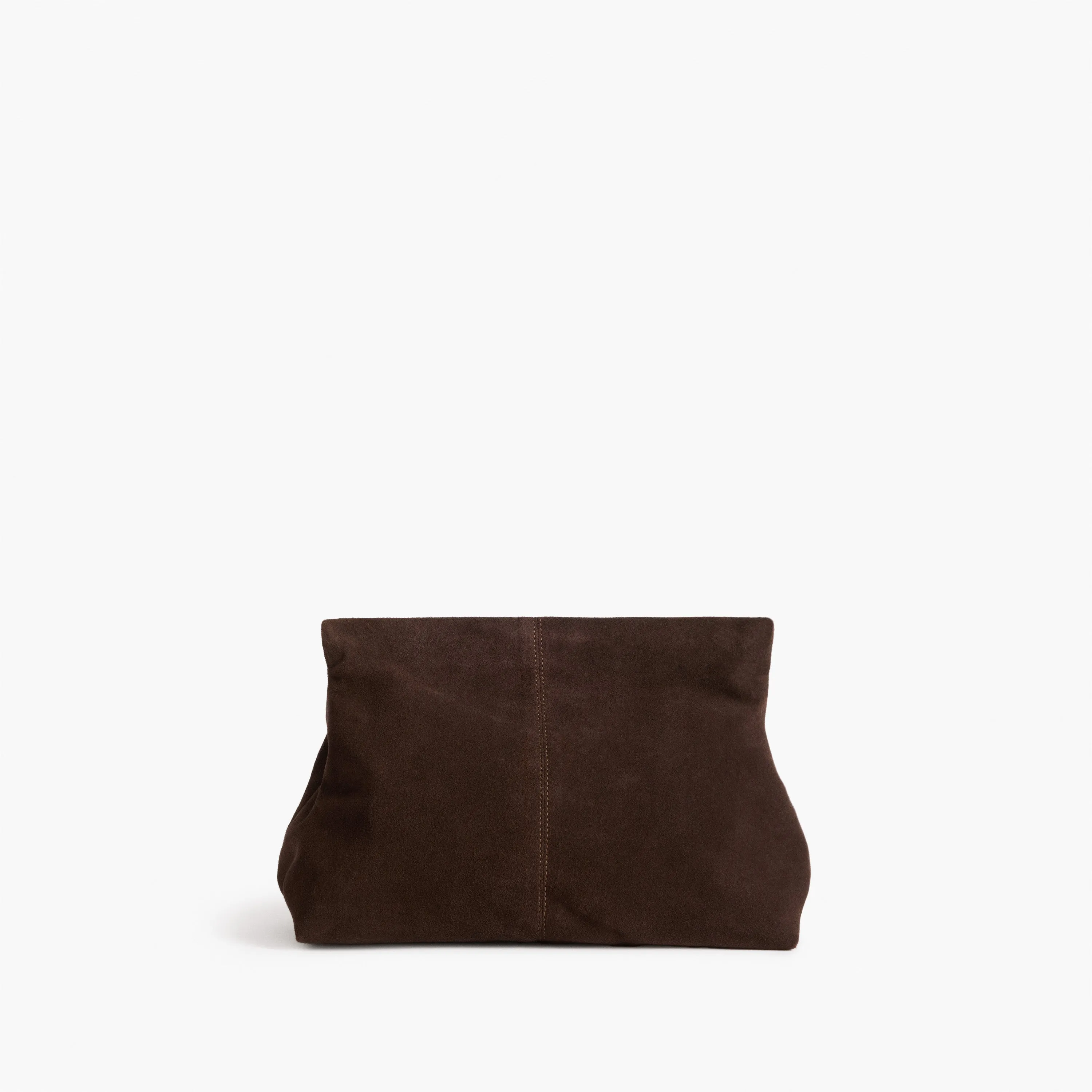Clay Clutch Suede Chocolate