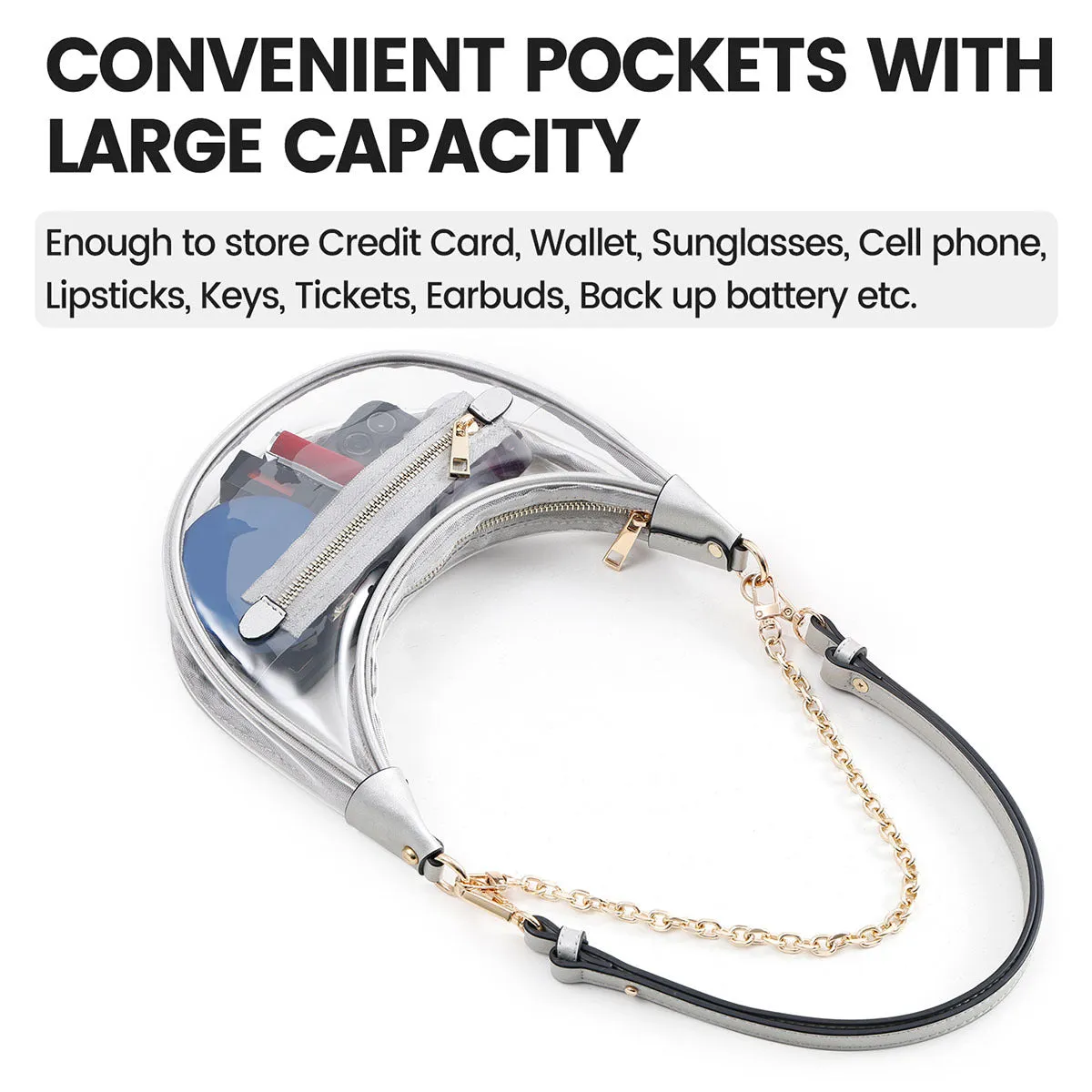 Clear Fanny Pack Stadium Approved – Waterproof Belt Bag for Women & Men, Crossbody with Adjustable Strap for Festival & Sports