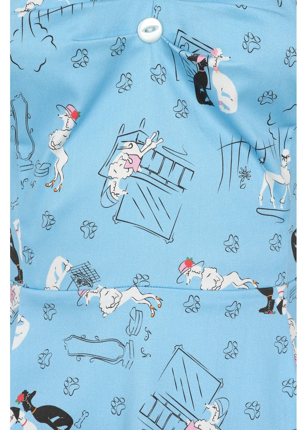 Collectif Dolores Poodle Parade 50's Swing Dress Light Blue