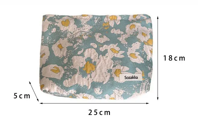Cute Japanese Style Jacquard Elegant cosmetic bag Large, Large Capacity Makeup Bag