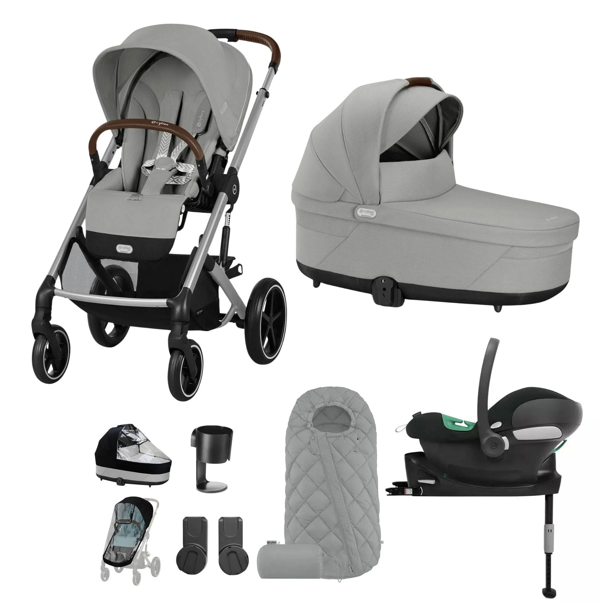 Cybex Balios S Lux Comfort Bundle - Silver/Stone Grey