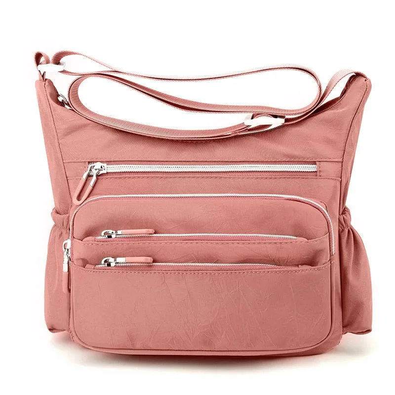 Cyflymder New Women Shoulder Bags Large Capacity Nylon Messenger Bags Simple Multi-Pockets Waterproof Crossbody Mommy Travel Handbags