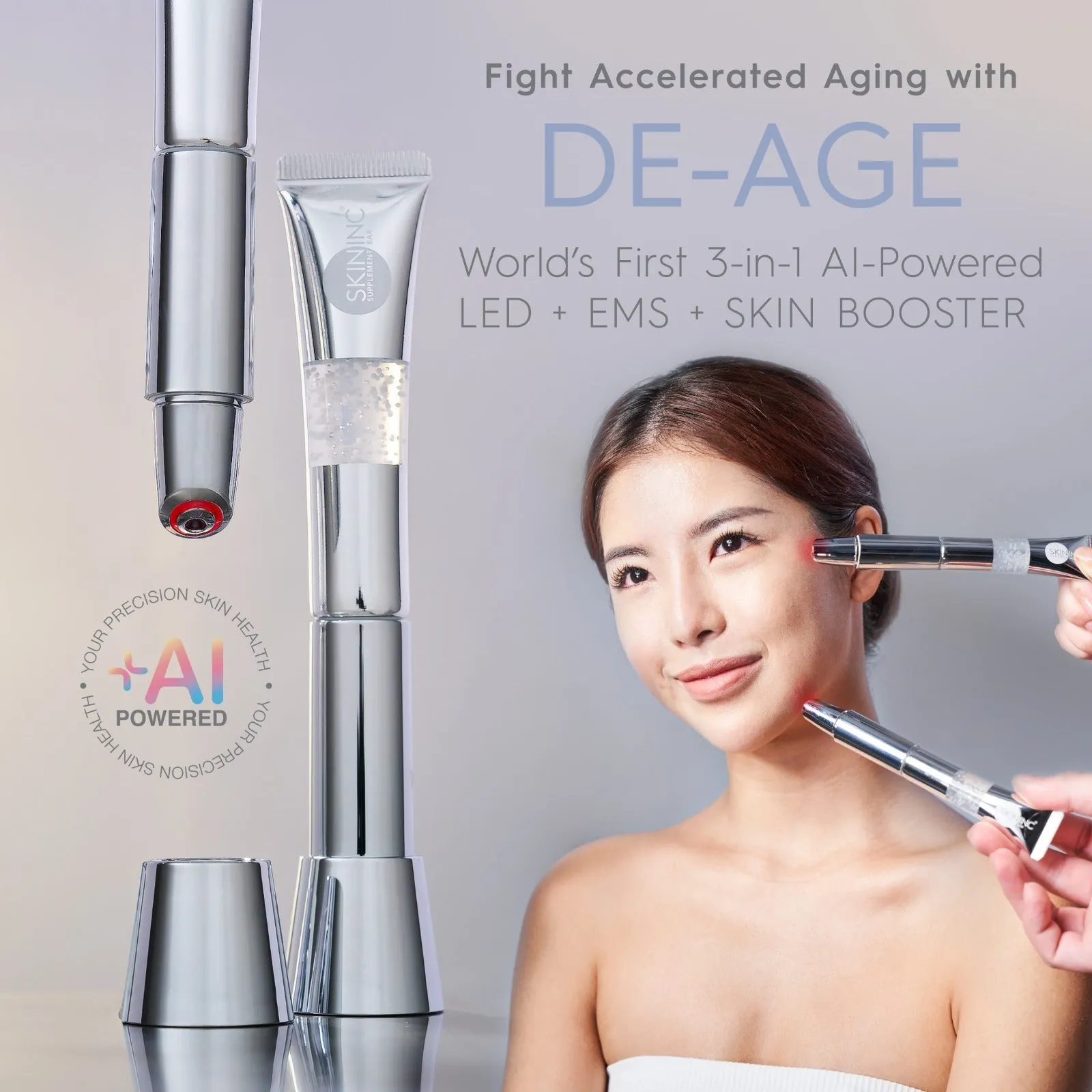 De-Age LED EMS Skin Booster Duo - 20ml x 4