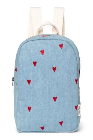 Denim Hearts Mini Backpack