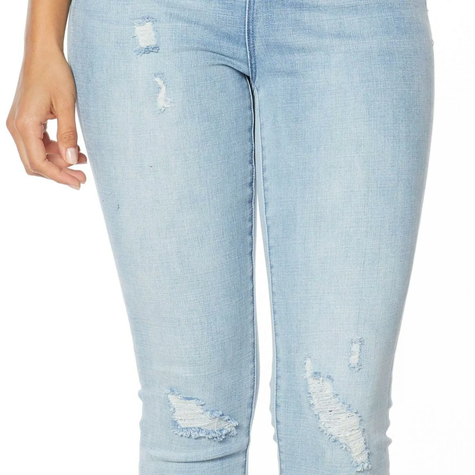 DG2 by Diane Gilman Women's Virtual Stretch Destructed Skinny Jeans