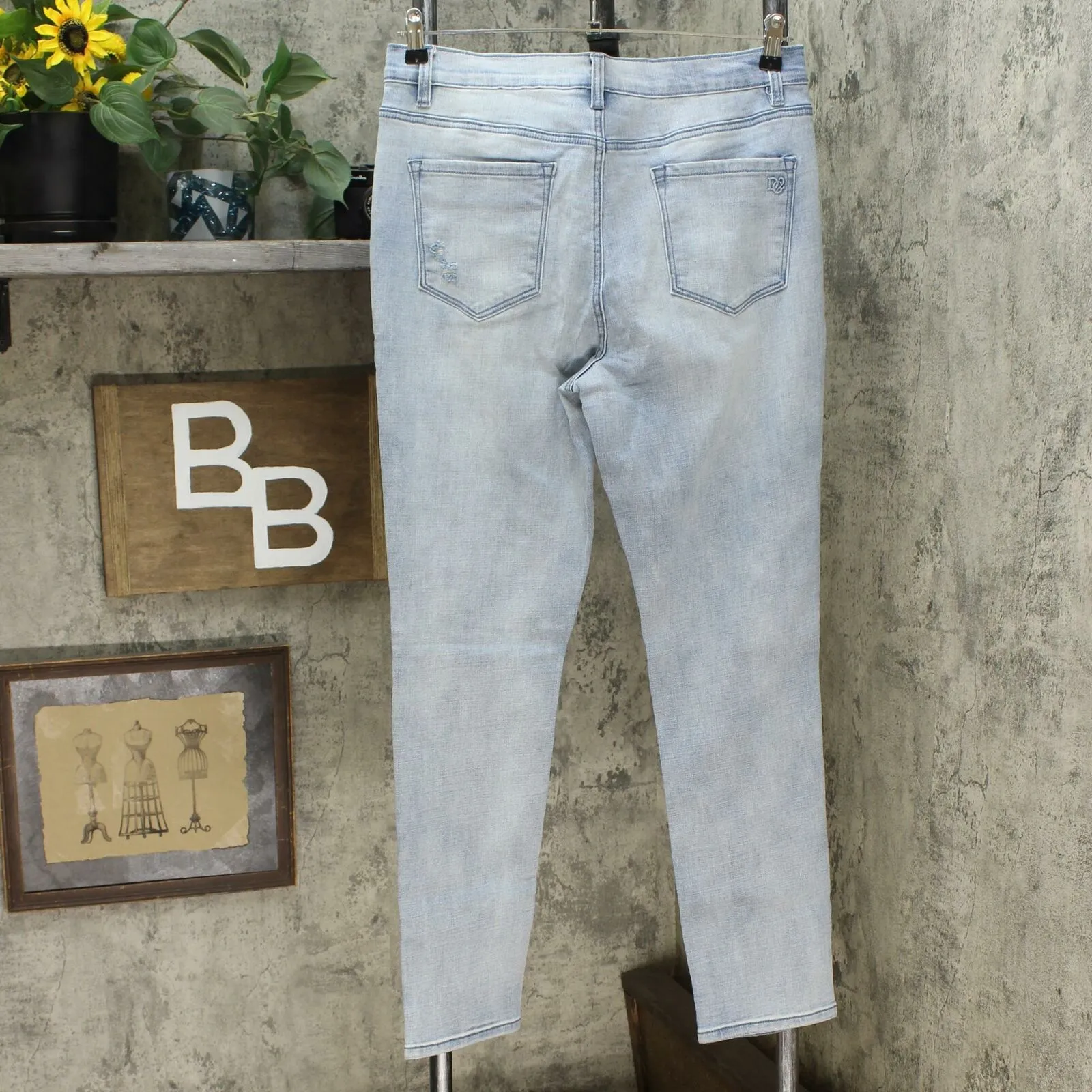 DG2 by Diane Gilman Women's Virtual Stretch Destructed Skinny Jeans