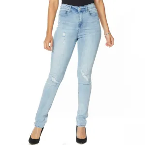 DG2 by Diane Gilman Women's Virtual Stretch Destructed Skinny Jeans