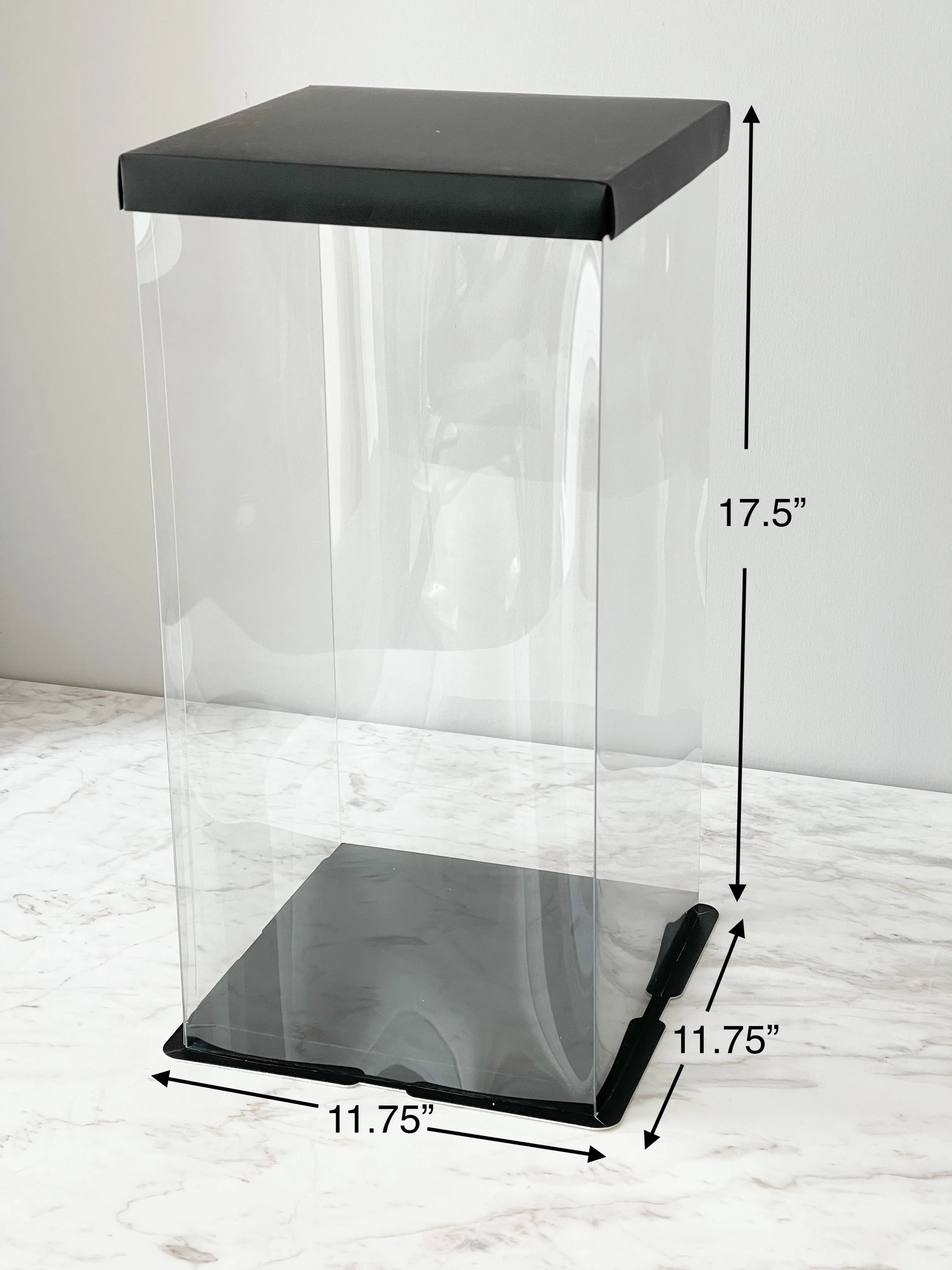 Display Box with Black Base And Lid on variety sizes