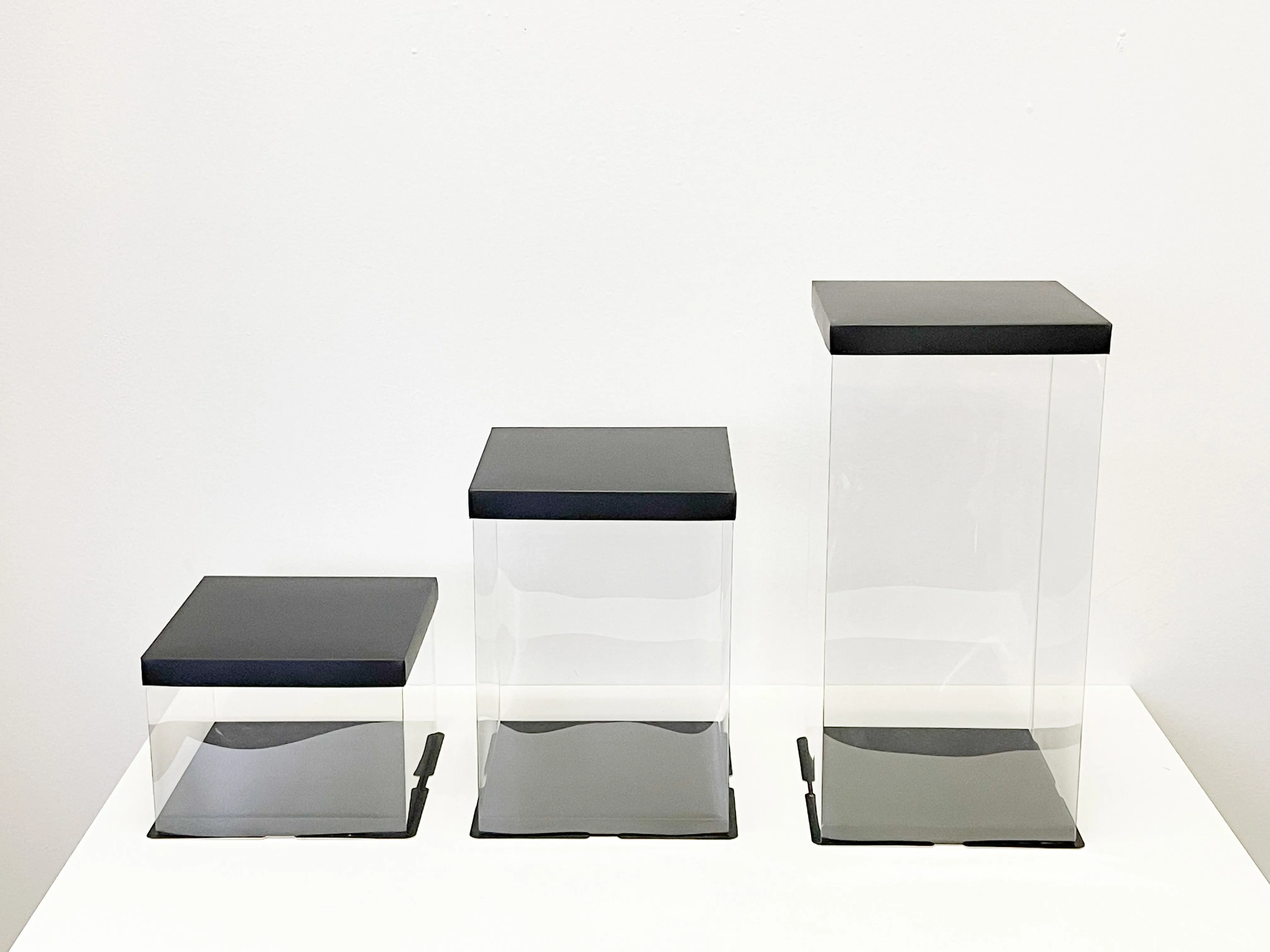 Display Box with Black Base And Lid on variety sizes