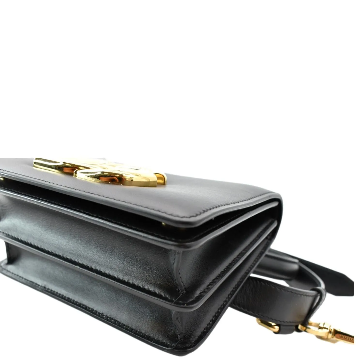 DOLCE & GABBANA Mini Leather Belt Bag Black