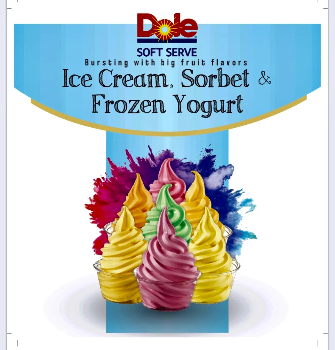 Dole Pineapple Soft Serve Mix - 4.4 Lbs. Bag - Case (4 X 4.4lb Bags)