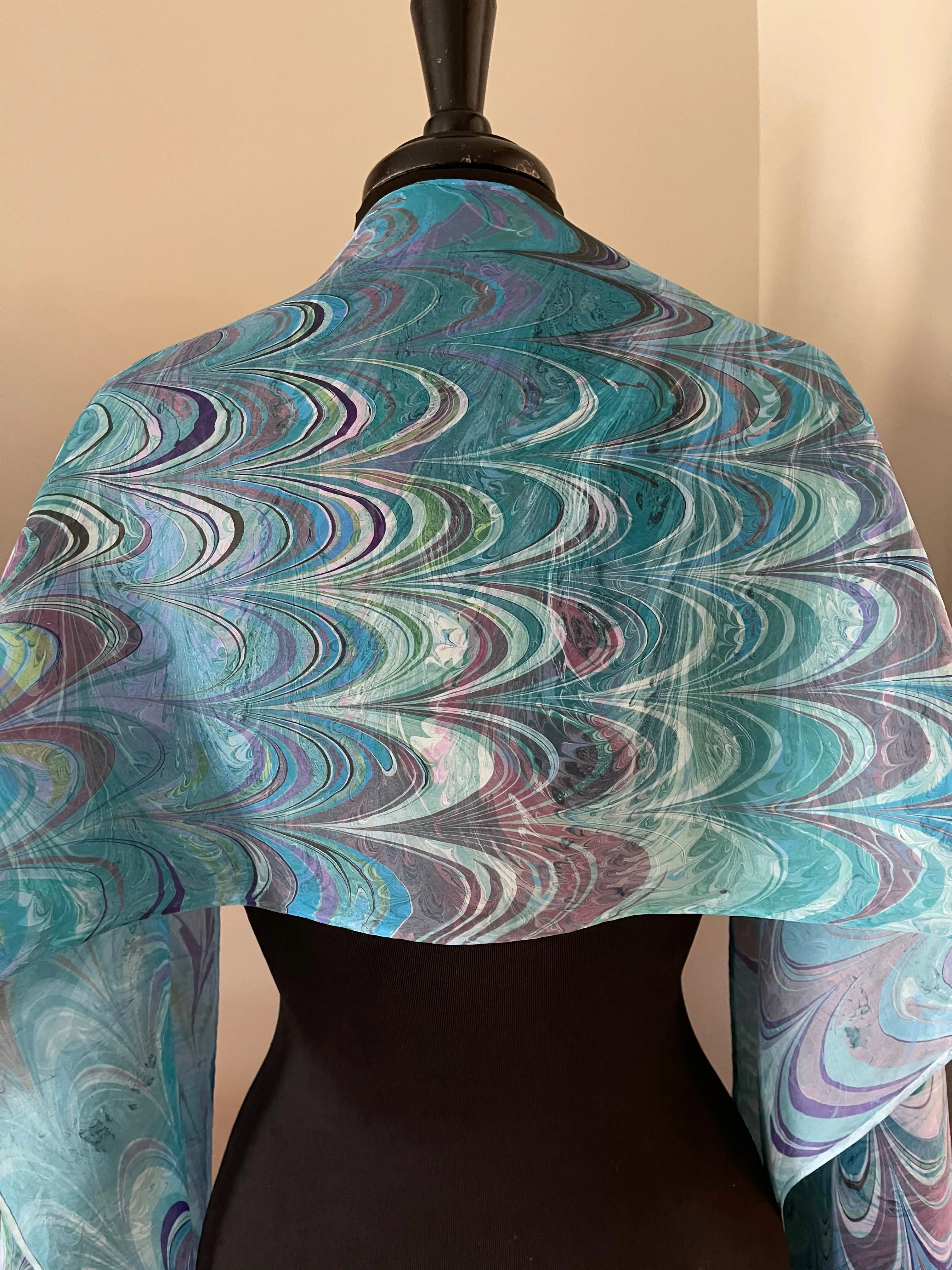 Double marbled multi color.  One of a kind original.