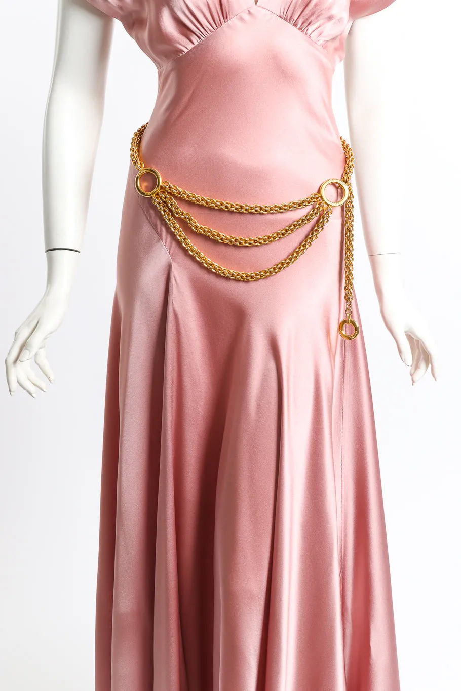 Double Rolo Link Drape Belt
