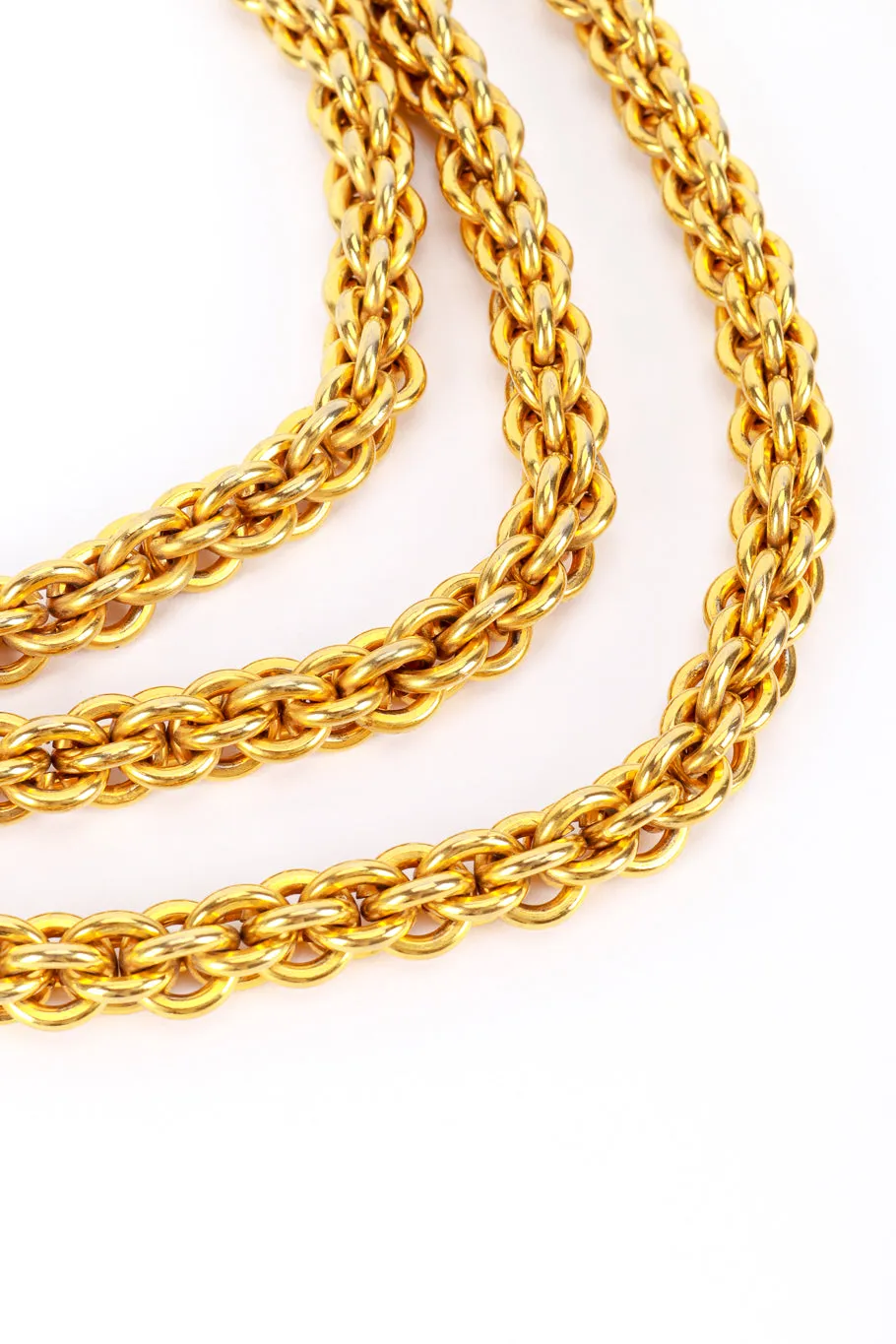 Double Rolo Link Drape Belt