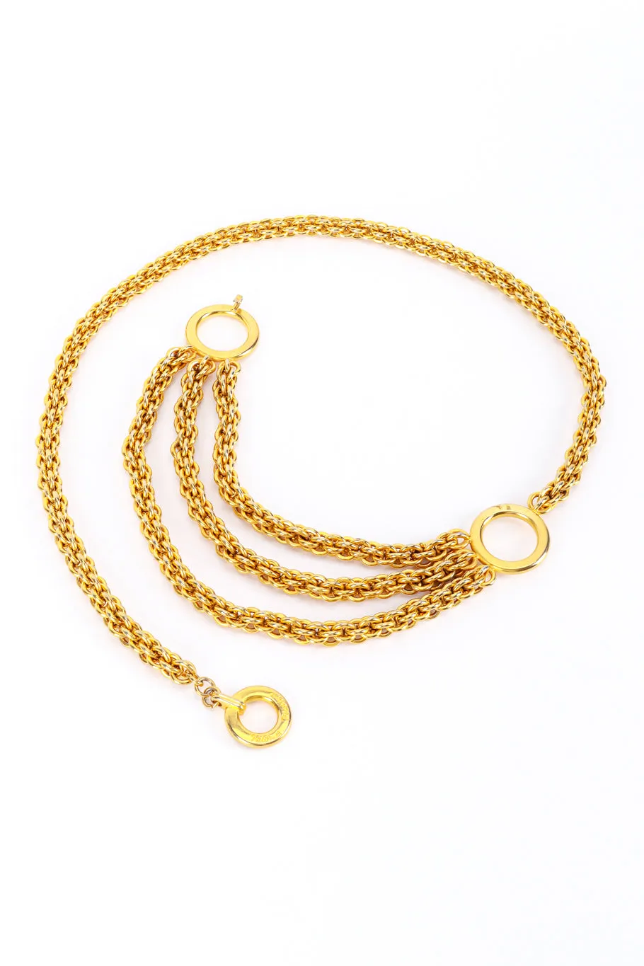Double Rolo Link Drape Belt